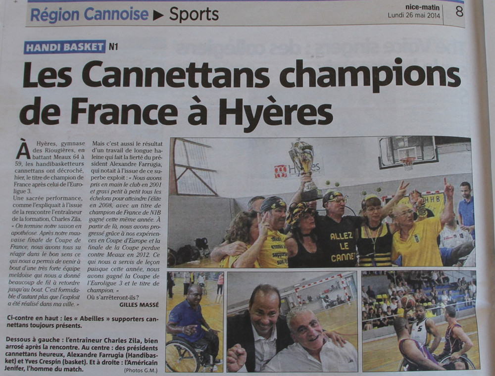 Article champion de France2