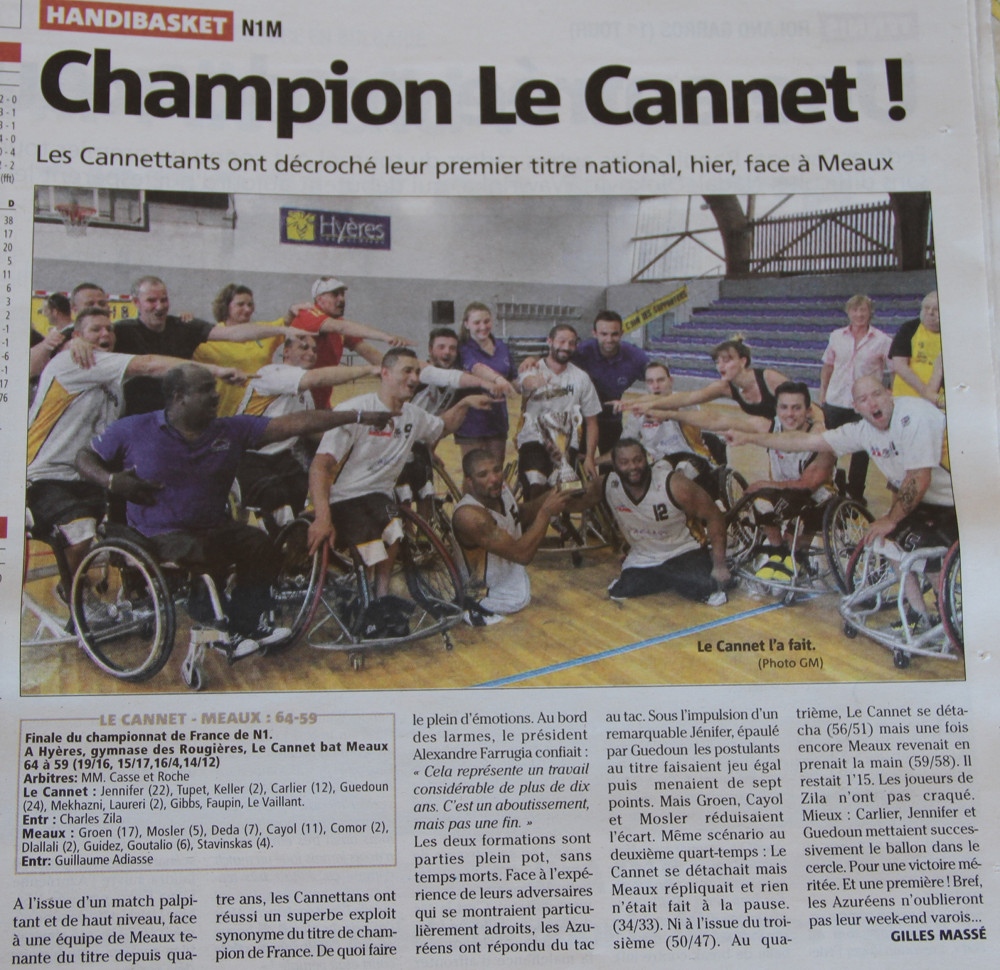 Article nice matin victoire champin d france2